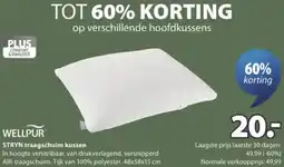 Jysk Wellpur stryn traagschuim kussen aanbieding