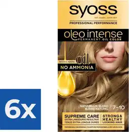Bol.com Syoss Oleo Intense - Haarverf - 7-10 - Natuurlijk Blond - 115ml x 6 aanbieding