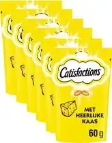 Bol.com Catisfactions Snacks - Kattensnoepjes - Kaas - 6x60g aanbieding