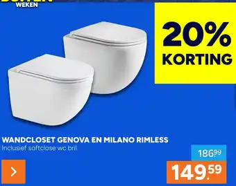 Wandcloset genova en milano rimless