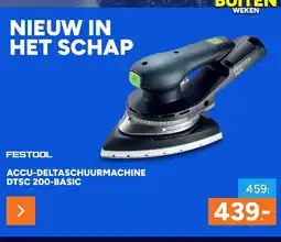 BOUWMAAT Accu-deltaschuurmachine dtsc 200-basic aanbieding
