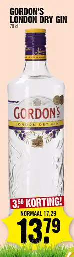 Super Dirck 3 Gordon's london dry gin aanbieding