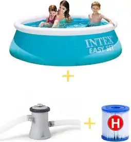 Bol.com Intex Zwembad - Easy Set - 183 cm - Inclusief Filterpomp en filter aanbieding