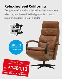 Woonsquare Relaxfauteuil California aanbieding