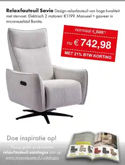 Woonsquare Relaxfauteuil Savio aanbieding