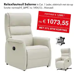 Woonsquare Relaxfauteuil Salerno aanbieding