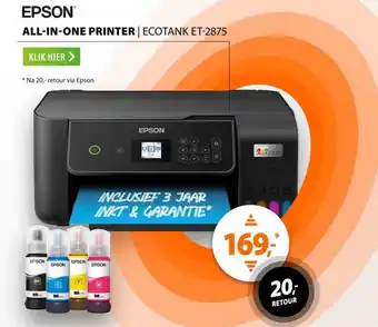 Expert Epson EcoTank ET-2875 aanbieding