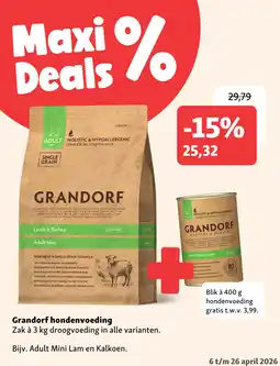 Maxi Zoo Grandorf hondenvoeding aanbieding
