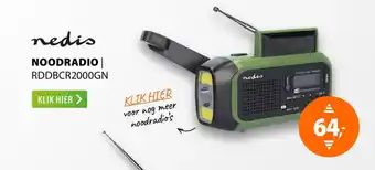 Expert Nedis RDDBCR2000GN Noodradio Groen aanbieding