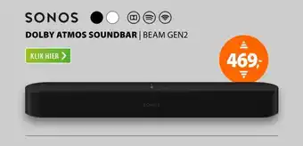 Expert Sonos BEAM Gen2 Zwart aanbieding