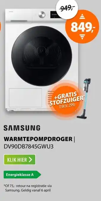 Expert Samsung DV90DB7845GWU3 aanbieding