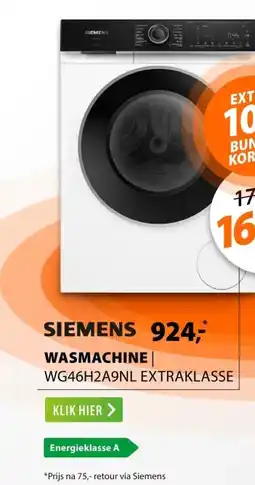 Expert Siemens WG46H2A9NL extraKlasse aanbieding