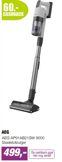 EP AEG AP91AB21SW 9000 Steelstofzuiger aanbieding