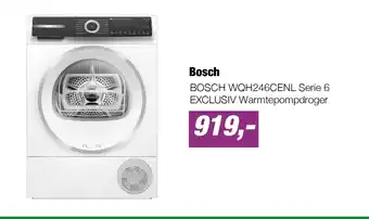 EP BOSCH WQH246CENL Serie 6 EXCLUSIV Warmtepompdroger aanbieding