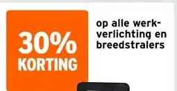 GAMMA op alle werk- verlichting en breedstralers aanbieding