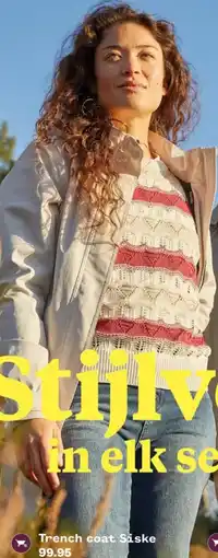 Welkoop Trench coat Siske aanbieding