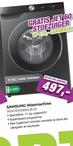 EP Beerepoot Samsung wasmachine (ww11dg6b25lbu3) aanbieding