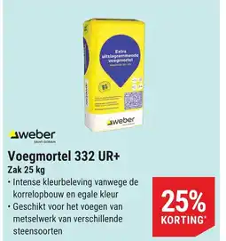 Pontmeyer Weber Voegmortel 332 UR+ Zak 25 kg aanbieding