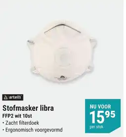 Pontmeyer Aartelli Stofmasker libra FFP2 wit 10st aanbieding