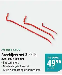 Pontmeyer Rennsteig breekijzer set 3-delig aanbieding