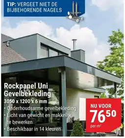 Pontmeyer Rockpanel Uni Gevelbekleding aanbieding