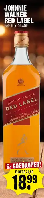 Super Dirck 3 Johnnie walker red label aanbieding