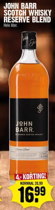 Super Dirck 3 John barr scotch whisky reserve blend aanbieding