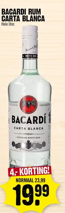 Super Dirck 3 Bacardi rum carta blanca aanbieding