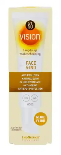 De Online Drogist Vision Face Fluid 5-in-1 SPF50 aanbieding