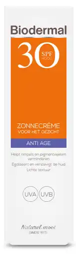 De Online Drogist Biodermal SPF30 Anti Age Zonnecrème Gezicht 40ML aanbieding