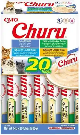 Intratuin Ciao kattensnack Churu tonijn / kip / kaas 14 g 20 stuks aanbieding