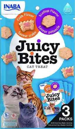 Intratuin Inaba kattensnack Juicy Bites krab met sint-jakobsschelp 34 g 3 stuks aanbieding