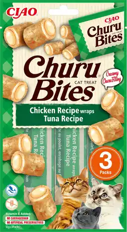 Intratuin Ciao kattensnack Churu Bites kip met tonijn 10 g 3 stuks aanbieding