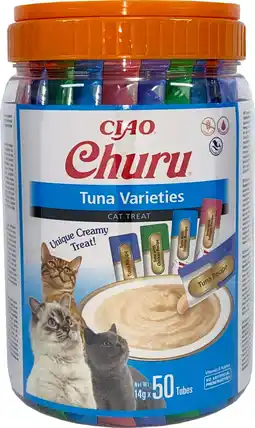 Intratuin Ciao kattensnack Churu tonijn variaties 14 g 50 stuks aanbieding