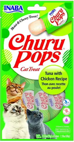 Intratuin Ciao kattensnack Churu Pops tonijn met kip 15 g 4 stuks aanbieding