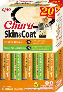Intratuin Ciao kattensnack Churu Skin & Coat kip 14 g 20 stuks aanbieding