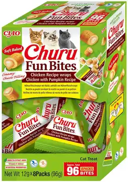 Intratuin Ciao kattensnack Churu Fun Bites kip met pompoen 12 g 8 stuks aanbieding
