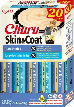 Intratuin Ciao kattensnack Churu Skin & Coat tonijn 14 g 20 stuks aanbieding