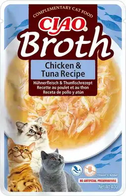 Intratuin Ciao kattensnack Broth kip met tonijn 40 g aanbieding