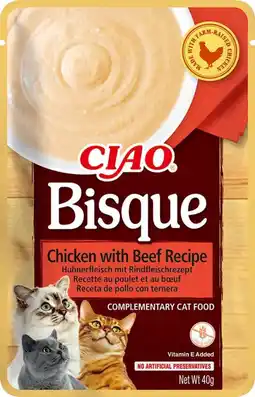Intratuin Ciao kattensnack Bisque kip met rund 40 g aanbieding