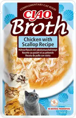 Intratuin Ciao kattensnack Broth kip met Sint-jakobsschelp 40 g aanbieding
