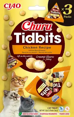 Intratuin Ciao kattensnack Churu Tidbits kip 12 g 3 stuks aanbieding