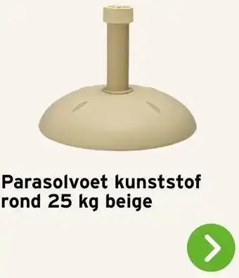 Parasolvoet kunststof rond