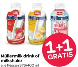 Spar Müllermilk drink of milkshake aanbieding