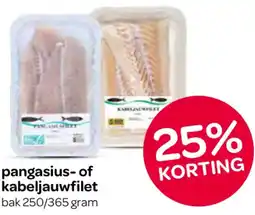 Spar Pangasius of kabeljauwfilet aanbieding