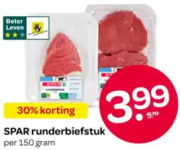 Spar SPAR runderbiefstuk aanbieding