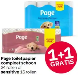 Spar Page toiletpapier compleet schoon of sensitive aanbieding