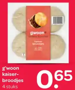 Spar G'woon kaiserbroodjes aanbieding