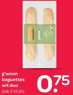 Spar G'woon baguettes wit duo aanbieding