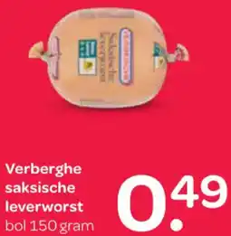 Spar Verberghe saksische leverworst aanbieding